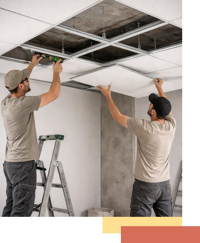 Монтаж потолка Армстронг под ключ в Апатитах