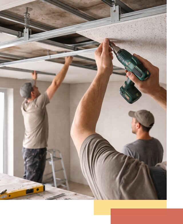 Монтаж акустического потолка в Апатитах под ключ