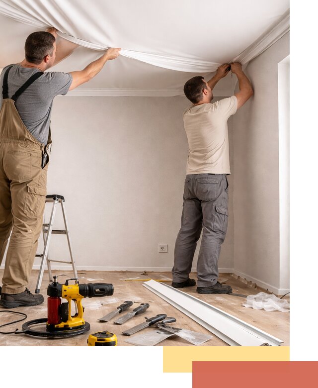 Монтаж ПВХ натяжного потолка в Апатитах качественно и быстро