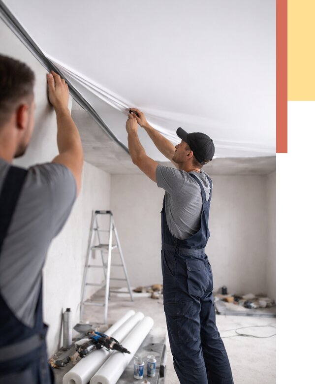 Монтаж матового натяжного потолка в Апатитах от 4667 руб./м² — быстро и недорого | ОТДЕЛОЧНИК-Птт