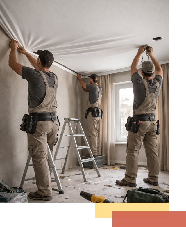 Монтаж матового натяжного потолка в Апатитах качественно и быстро