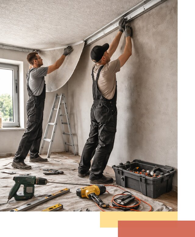 Монтаж фактурного натяжного потолка в Апатитах качественно и быстро