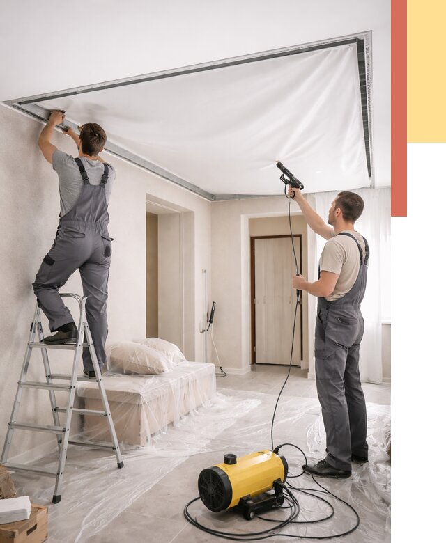 Монтаж натяжного потолка в прихожей в Апатитах от 2749 руб. под ключ | ОТДЕЛОЧНИК-Птт