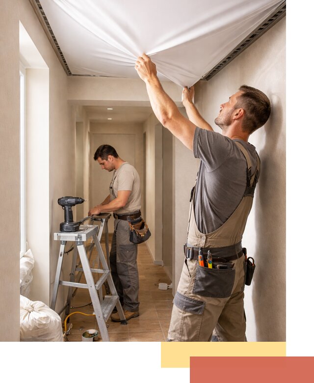 Монтаж натяжного потолка в прихожей в Апатитах