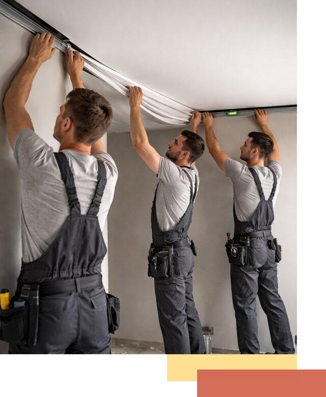 Теневые натяжные потолки в Апатитах: монтаж и отделка быстро и качественно