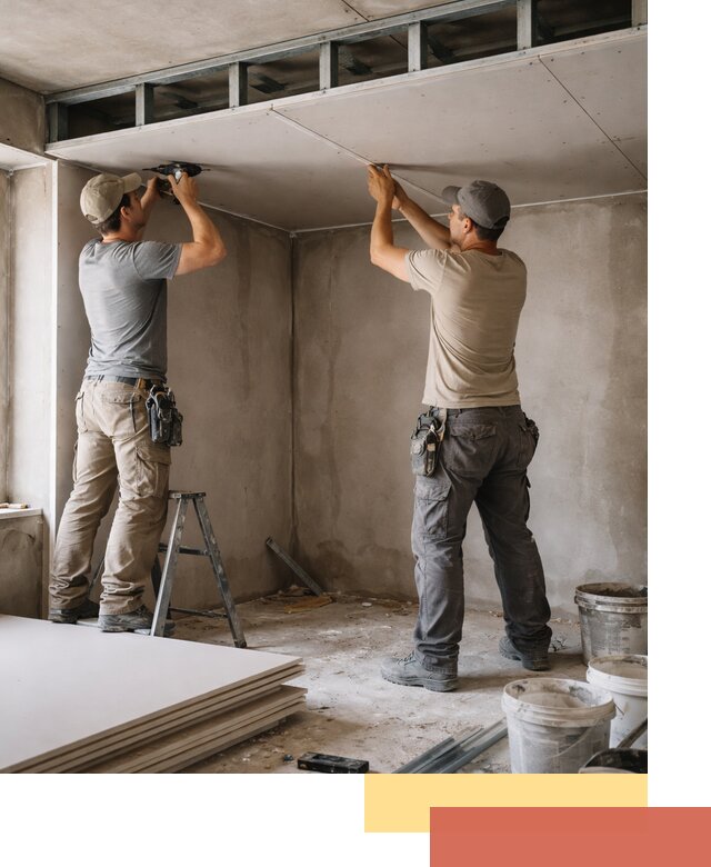 Короб из гипсокартона на потолке под ключ в Апатитах