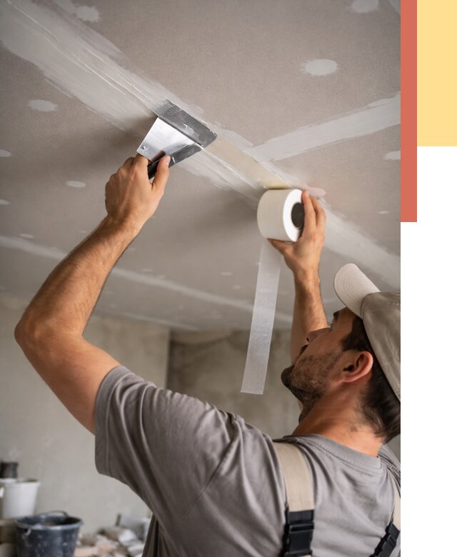 Обработка швов потолка ГКЛ в Апатитах от 7779 руб. под ключ | ОТДЕЛОЧНИК-Птт