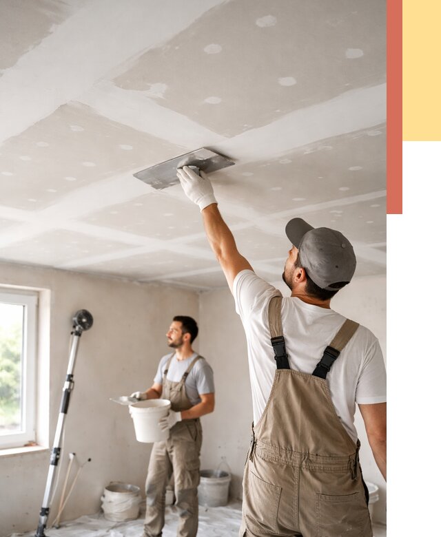 Шпаклевка потолка из гипсокартона в Апатитах от 3319 руб./м2 — услуги под ключ | ОТДЕЛОЧНИК-Птт