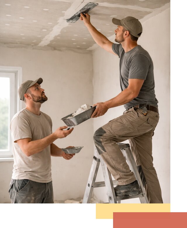 Шпаклевка потолка из гипсокартона в Апатитах качественно и быстро