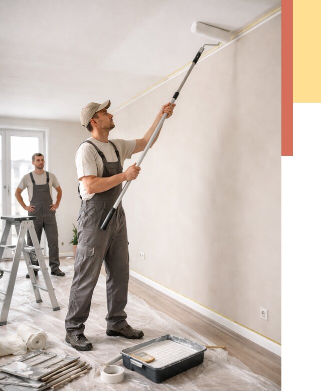 Покраска потолка из гипсокартона в Апатитах от 4667 руб./м2 — услуги под ключ | ОТДЕЛОЧНИК-Птт