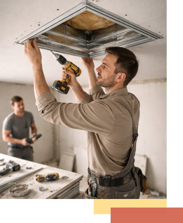 Монтаж люка в потолок из ГКЛ в Апатитах