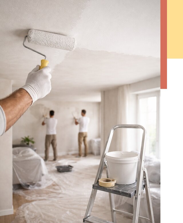 Покраска потолка акриловой краской в Апатитах от 2593 руб. | ОТДЕЛОЧНИК-Птт