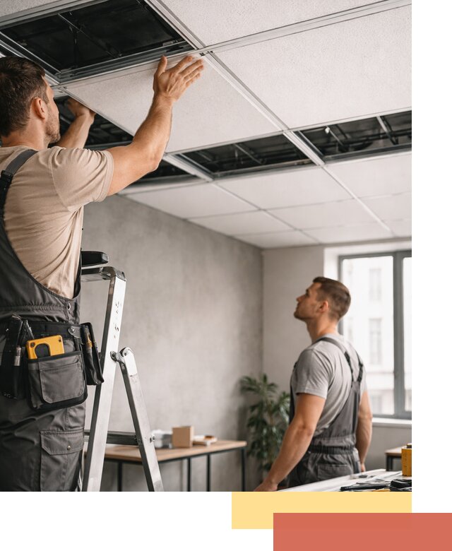 Монтаж потолочной плитки в Апатитах качественно и в срок